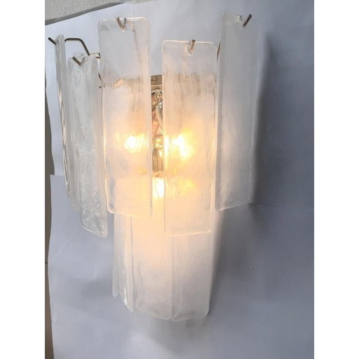 2x Simo Eng Alabastro Listelli Wall Sconces