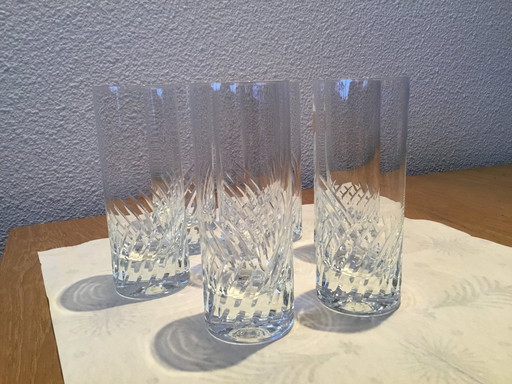 7 Crystal Longdrink Glasses From The Brand Schott Zwiesel, Series Pirouette