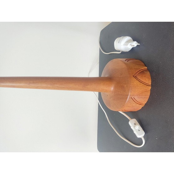 Image 1 of Pair of vintage teak wood table lamps for AB Stilarmatur Tranås, Sweden 1960
