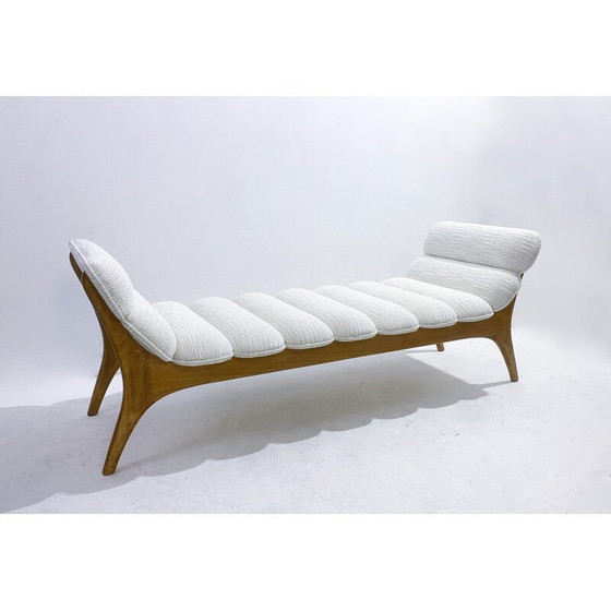 Image 1 of Vintage daybed in wood and fabric, Italy
