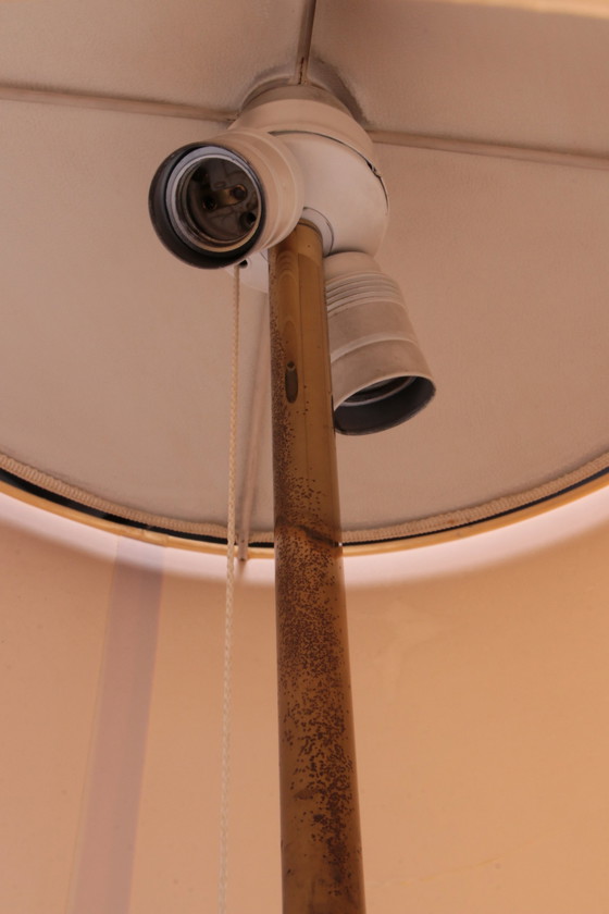 Image 1 of Floor lamp with glass tubes and brass details,1960s