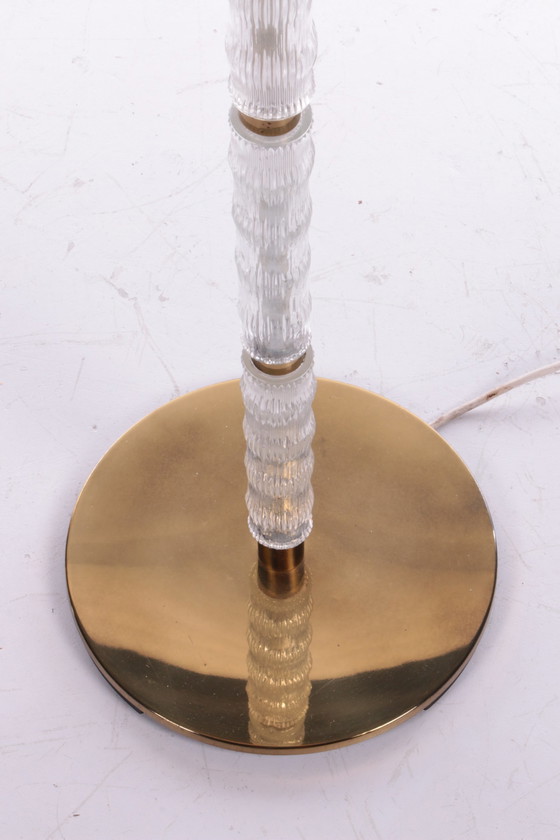 Image 1 of Floor lamp with glass tubes and brass details,1960s