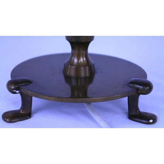 Image 1 of Lampada da tavolo vintage in legno e metallo, 1940