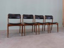 Set di 4 sedie vintage in teak danese Erik Buch Od49 