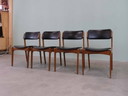 Set di 4 sedie vintage in teak danese Erik Buch Od49 