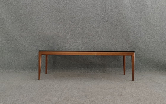 Image 1 of Teak coffee table glass midcentury design 60s table vintage