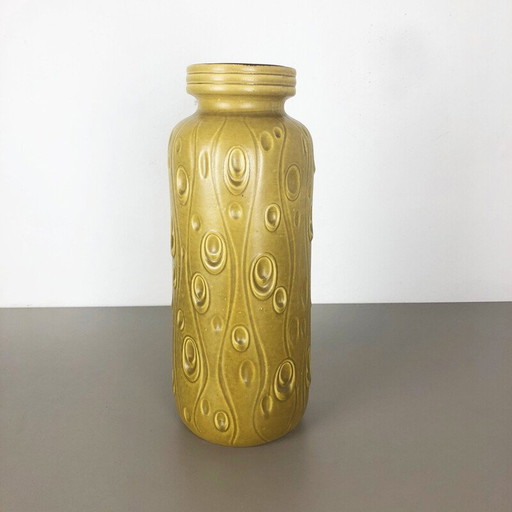 Gran jarrón vintage de cerámica de lava gruesa Scheurich WGP, década de 1970
