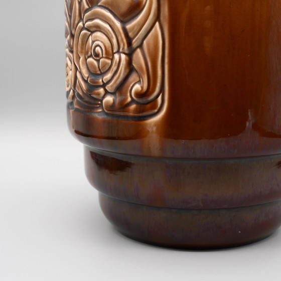 Image 1 of Rare Art Deco Vase by Gustave de Bruyn Fives-Lille France c. 1930 Antique Chic