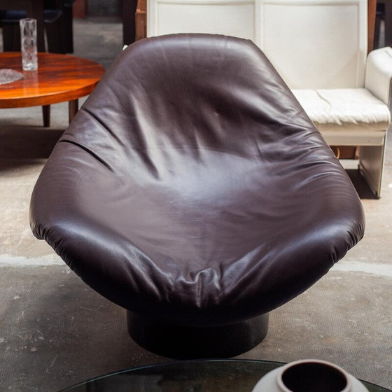 Image 1 of Vintage Rodica armchair in chocolate brown fiberglass by Mario Brunu for Comfort, Italy 1968