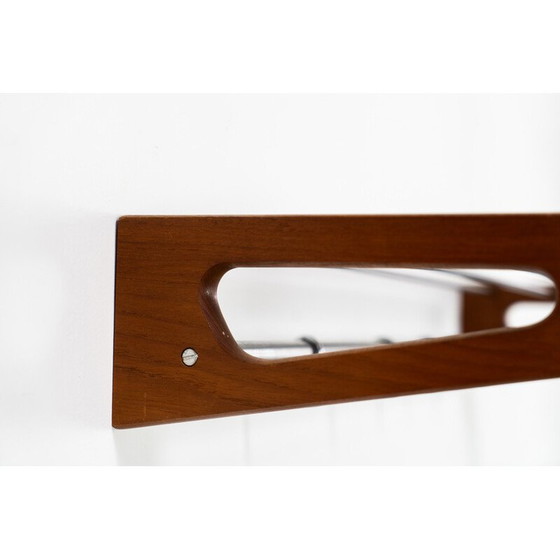 Image 1 of Vintage teak and steel coat rack by Børge Mogensen for Søborg Møbler, Denmark 1960s