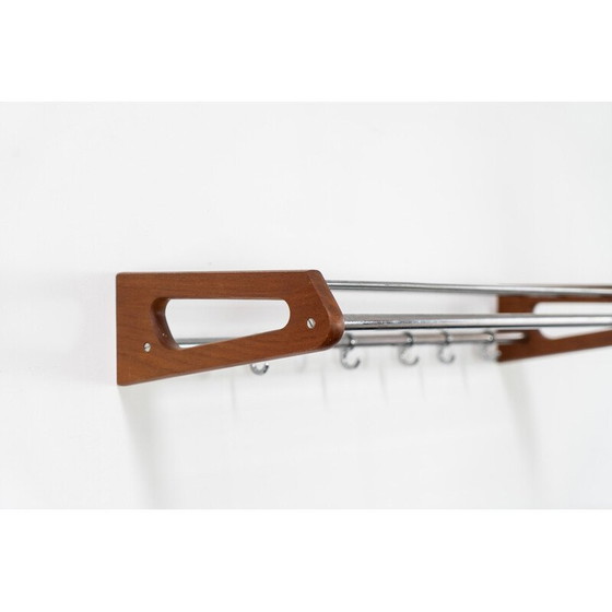Image 1 of Vintage teak and steel coat rack by Børge Mogensen for Søborg Møbler, Denmark 1960s