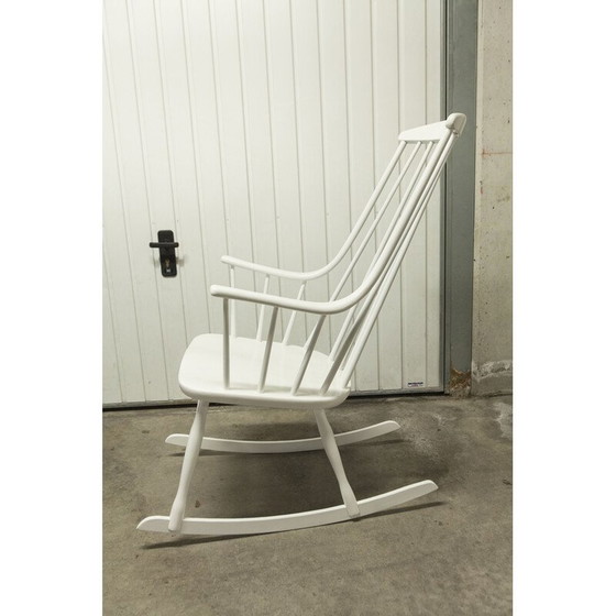 Image 1 of Vintage Grandessa rocking chair in ash wood by Lena Larsson for Nesto, Sweden 1960