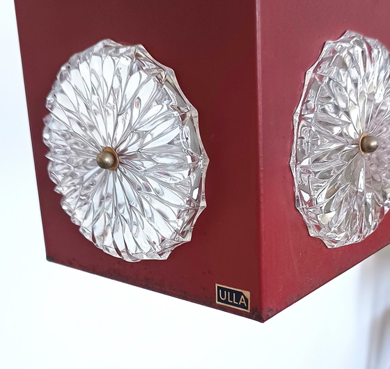 Image 1 of lampada a sospensione vintage Ulla con 8 riflettori in vetro 