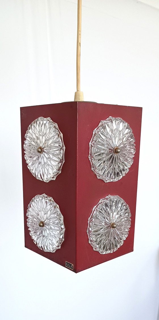 Image 1 of Lampe suspendue vintage Ulla avec 8 réflecteurs en verre
