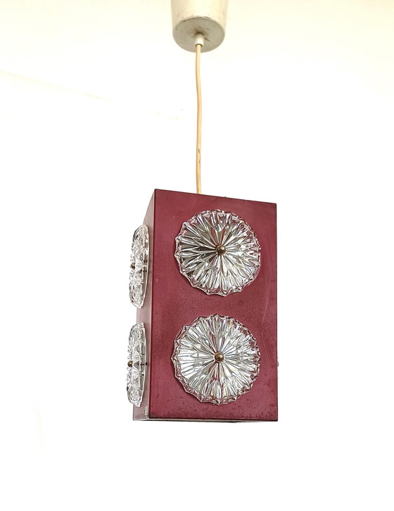 Image 1 of lampada a sospensione vintage Ulla con 8 riflettori in vetro 