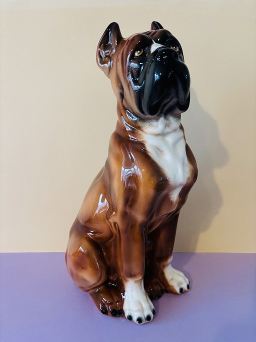 Vintage Boxer Of Ceramic