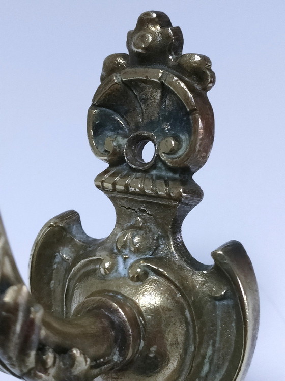 Image 1 of Bronze Glass wall lamp 1900