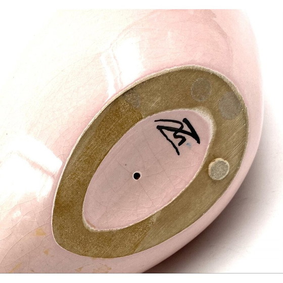 Image 1 of Scultura d'epoca "Colomba rosa" in terracotta screpolata, Italia 1940