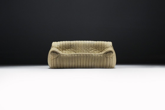 Image 1 of Rare Vintage Sandra Sofa In Original Leather - Annie Hieronimus For Cinna France