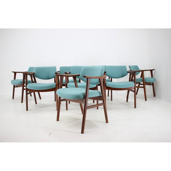 Image 1 of Set of 8 vintage teak chairs by Erik Kierkegaard, Denmark 1960