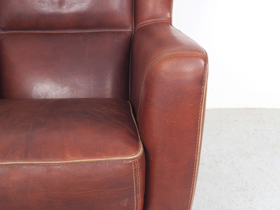 Image 1 of Baxter coganc cuir vintage fauteuil Bergère