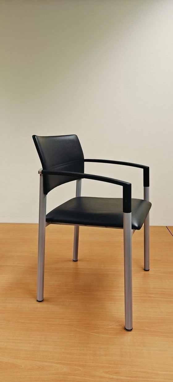 Image 1 of 4x Wiensner Hager Aluform Stacking Chair