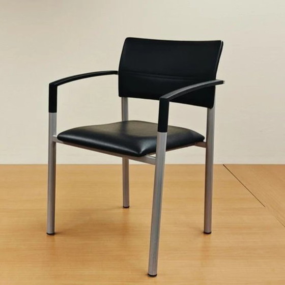 Image 1 of 4x Wiensner Hager Aluform Stacking Chair