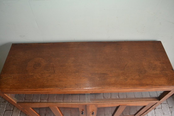 Image 1 of Antique Oak Wooden Art Deco Sideboard.