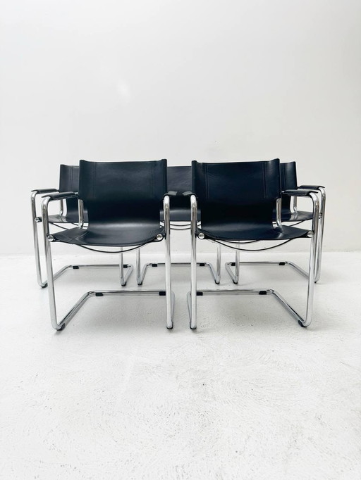 Set of 4 Mart Stam Mg5 cantilever chairs by Matteo Grassi from Italy, 1970s