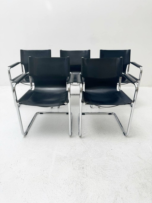 Set of 4 Mart Stam Mg5 cantilever chairs by Matteo Grassi from Italy, 1970s