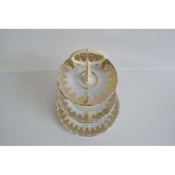 Image 1 of Vintage porcelain etager for sweets and sweets by Moritz Zdekauer for Stará Role, 1960