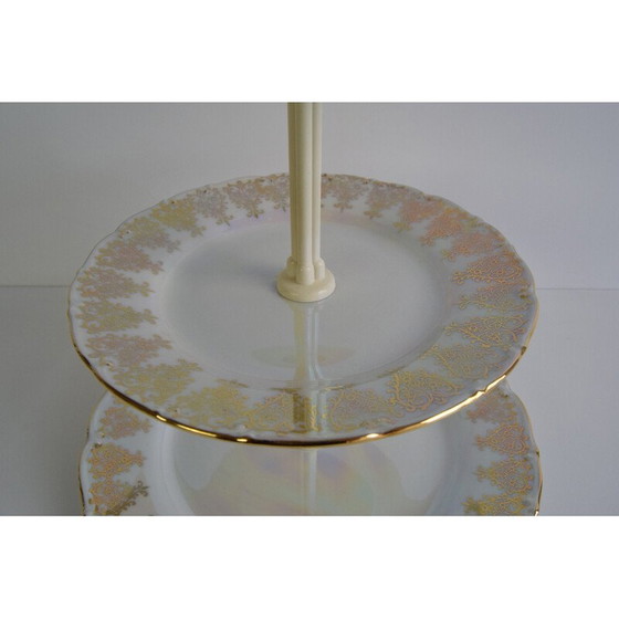 Image 1 of Vintage porcelain etager for sweets and sweets by Moritz Zdekauer for Stará Role, 1960