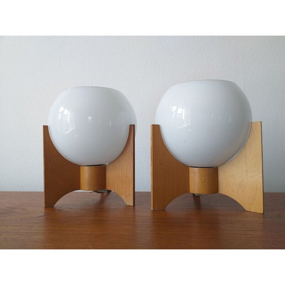 Image 1 of Coppia di lampade da tavolo vintage Rockets anni '70