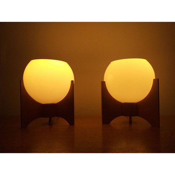 Image 1 of Coppia di lampade da tavolo vintage Rockets anni '70