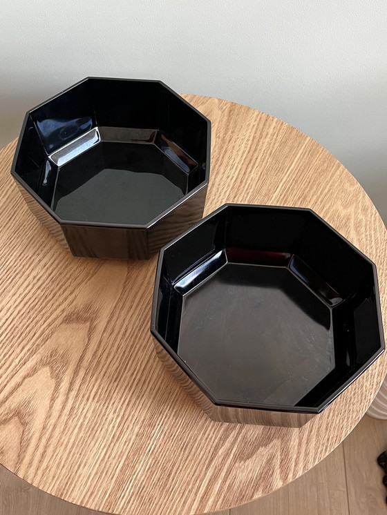 Image 1 of 2x Arcoroc France Octime Bowls Black