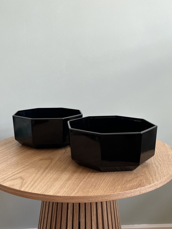 Image 1 of 2x Arcoroc France Octime Bowls Black