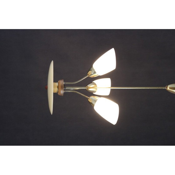 Image 1 of Vintage glass chandelier by Kamenicky Senov, Czechoslovakia 1960s