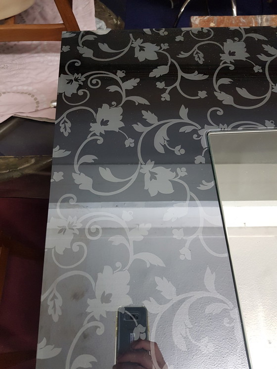 Image 1 of Wall mirror XL etched frame