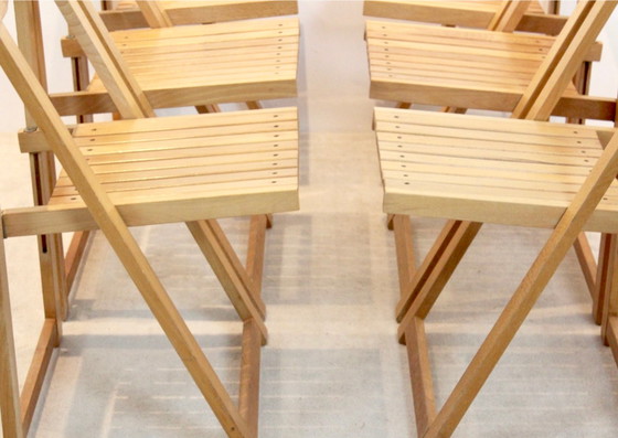 Image 1 of Large stock of Aldo Jacober Folding Chairs for Alberto Bazzani