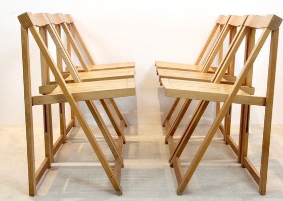 Image 1 of Large stock of Aldo Jacober Folding Chairs for Alberto Bazzani