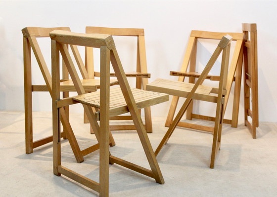 Image 1 of Large stock of Aldo Jacober Folding Chairs for Alberto Bazzani