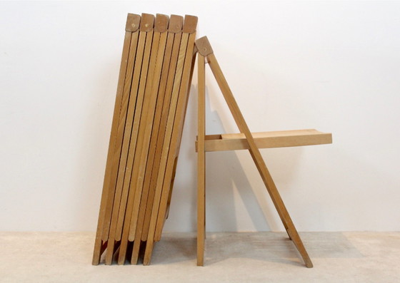 Image 1 of Large stock of Aldo Jacober Folding Chairs for Alberto Bazzani