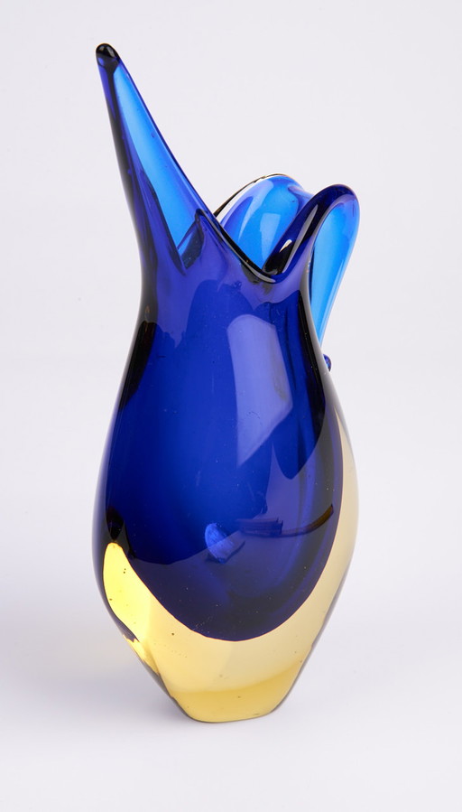 Flavio Poli for Seguso 1960s Murano glass vase