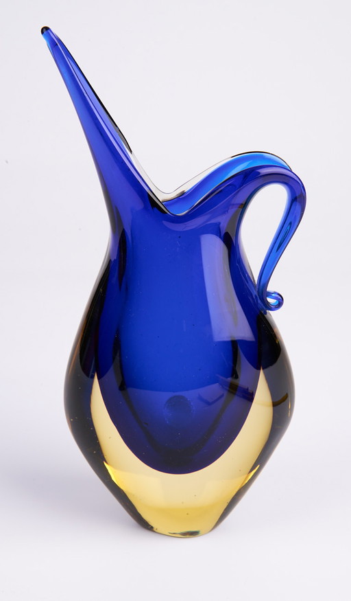 Flavio Poli pour Seguso 1960 Vase en verre de Murano