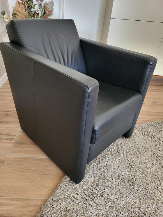 Image 1 of Black Leather Armchair