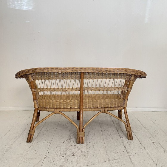 Image 1 of Vintage rattan sofa, France 1972