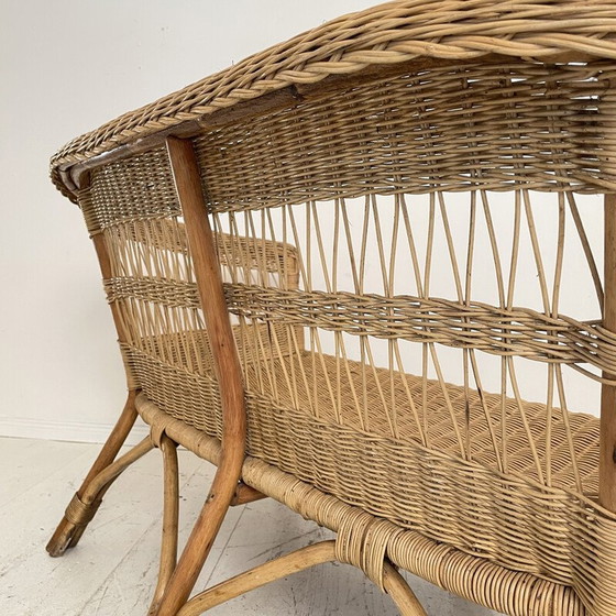 Image 1 of Vintage rattan sofa, France 1972