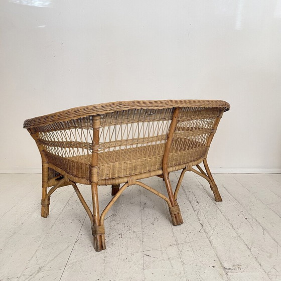 Image 1 of Vintage rattan sofa, France 1972