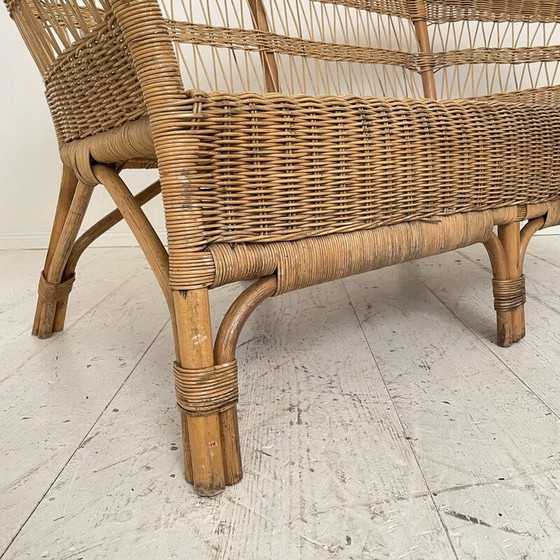 Image 1 of Vintage rattan sofa, France 1972
