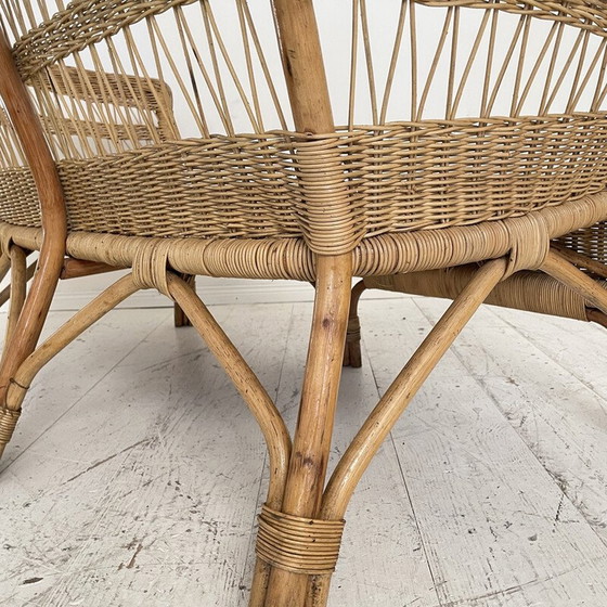 Image 1 of Vintage rattan sofa, France 1972